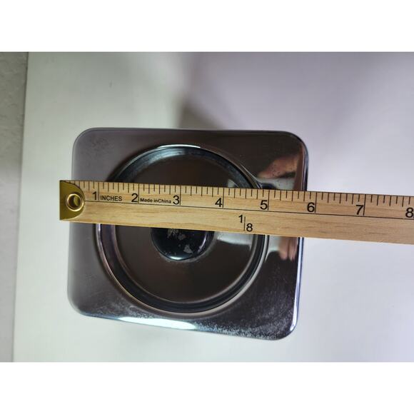 Vintage LINCOLN BEAUTYWARE Metal TIN Flour 9" Canister Kitchen MCM - Picture 10 of 11